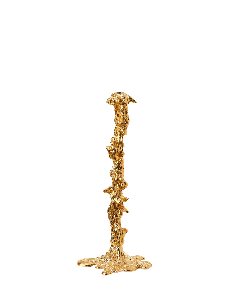 Pols potten Drip extra large candle holder gold aluminium, imported from the UK