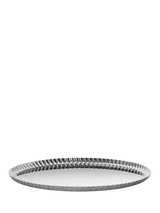 John Lewis Alessi Pleats Large Round Stainless Steel Tray, 31cm, Silver- Buy online at McGrocer