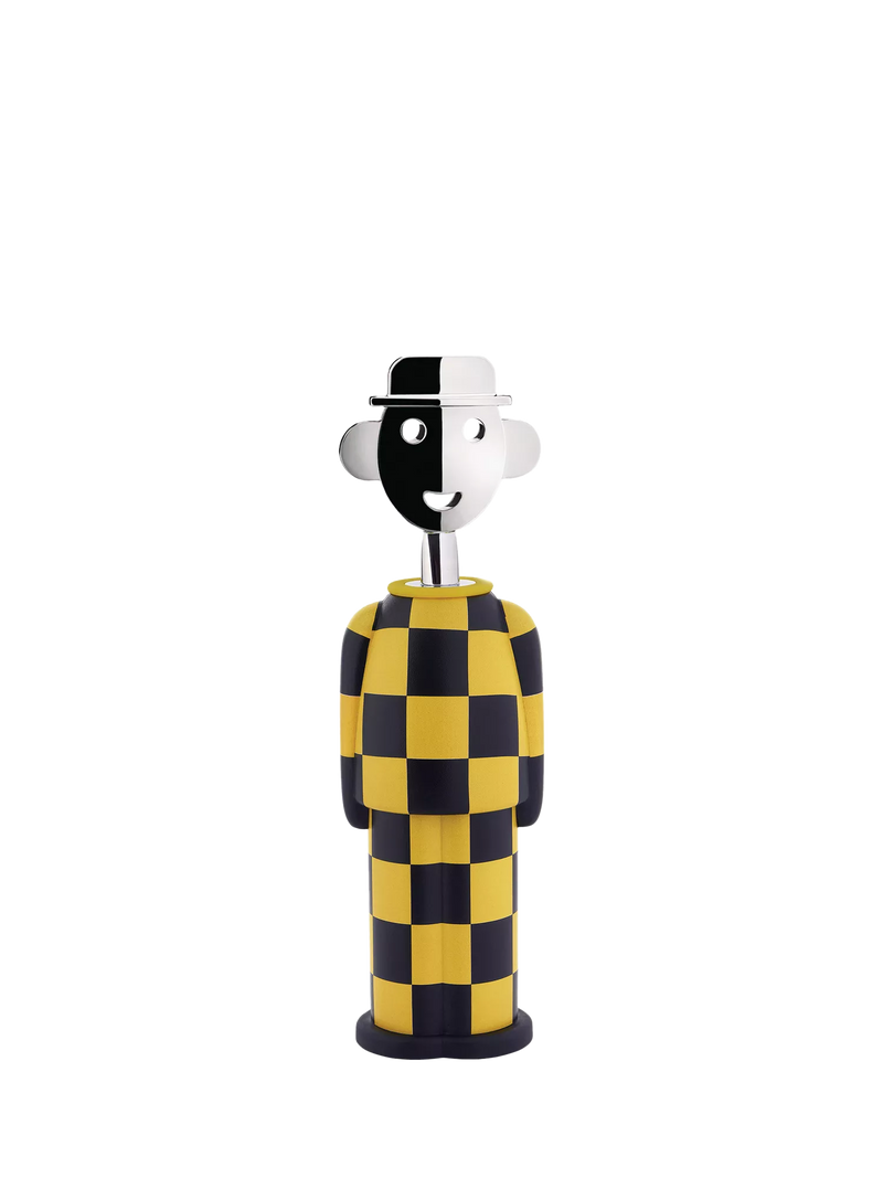 Alessi chequered corkscrew yellow black (British brand)