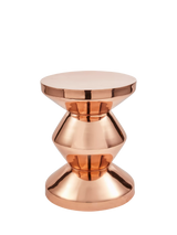 John Lewis pols potten Zig Zag Metal Stool, Rose Gold- Buy online at McGrocer
