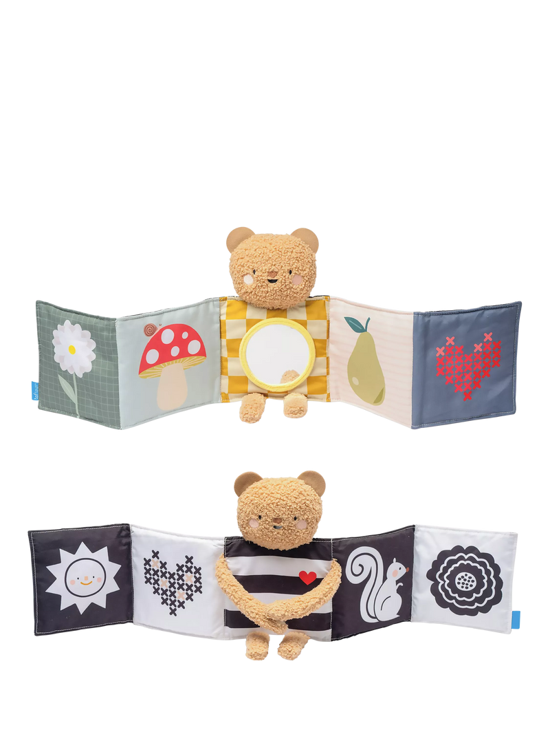 Taf Toys Snuggle Bear Book soft baby toy with mirror - British product