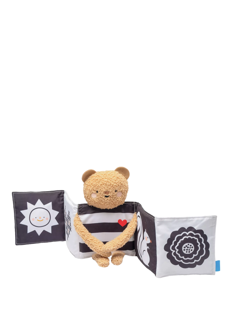 Taf Toys Snuggle Bear Book soft baby toy with mirror - British product