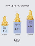 BIBS latex baby bottle teats slow flow pack of 2 - British product