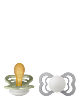John Lewis BIBS Supreme Glow Soothers Pack of 2 Size 2 Sage- Buy online at McGrocer