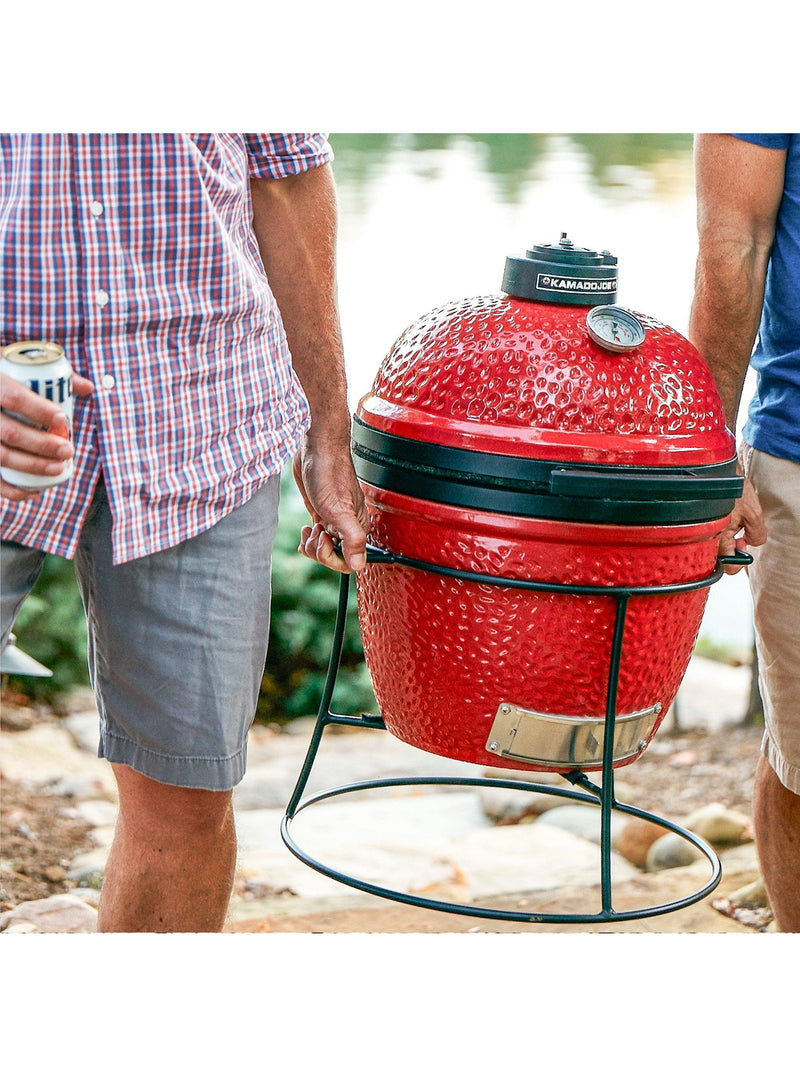 Kamado Joe Portable Joe Junior charcoal BBQ bundle with stand and cart (British brand)