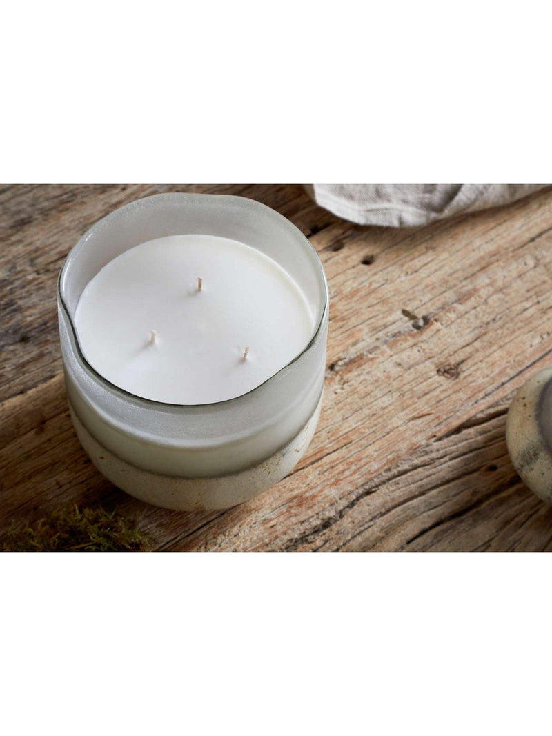nkuku scented candle sea salt and moss 3 wick, UK version