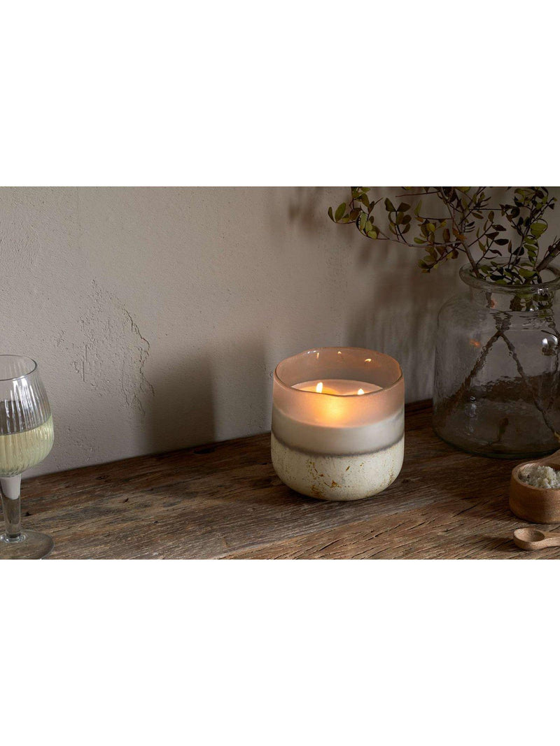 nkuku scented candle sea salt and moss 3 wick, UK version