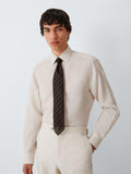 John Lewis grenadine silk tie brown - British product