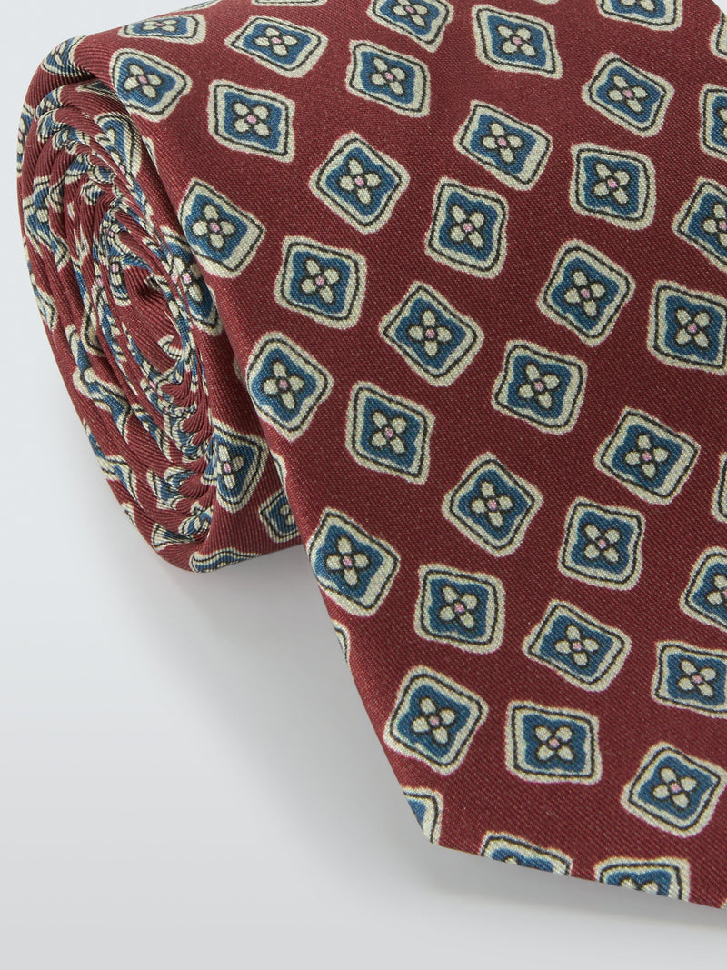 John Lewis bold floral pure silk tie 148cm - British product