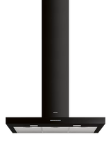 John Lewis Smeg KBT900BL 90cm Chimney Cooker Hood, Black- Buy online at McGrocer