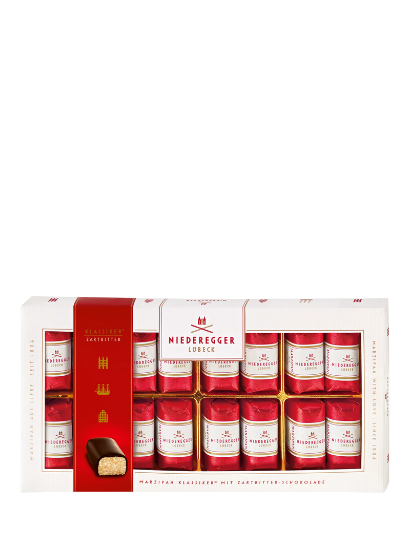 Niederegger dark chocolate marzipan mini loaves 200g - British product