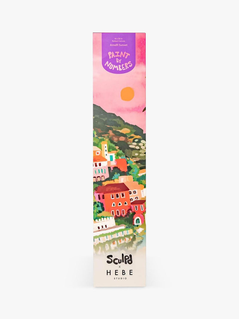 Sculpd paint by numbers kit Amalfi Sunset 51x36cm, imported from the UK