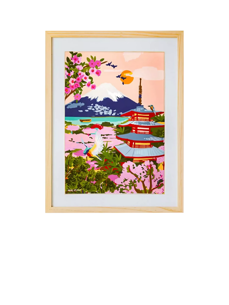 Sculpd Mount Fuji paint by numbers kit 51x36cm - British product