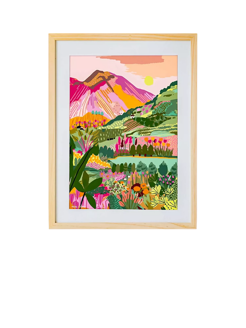 Sculpd Rainbow Mountain paint by numbers kit - British product