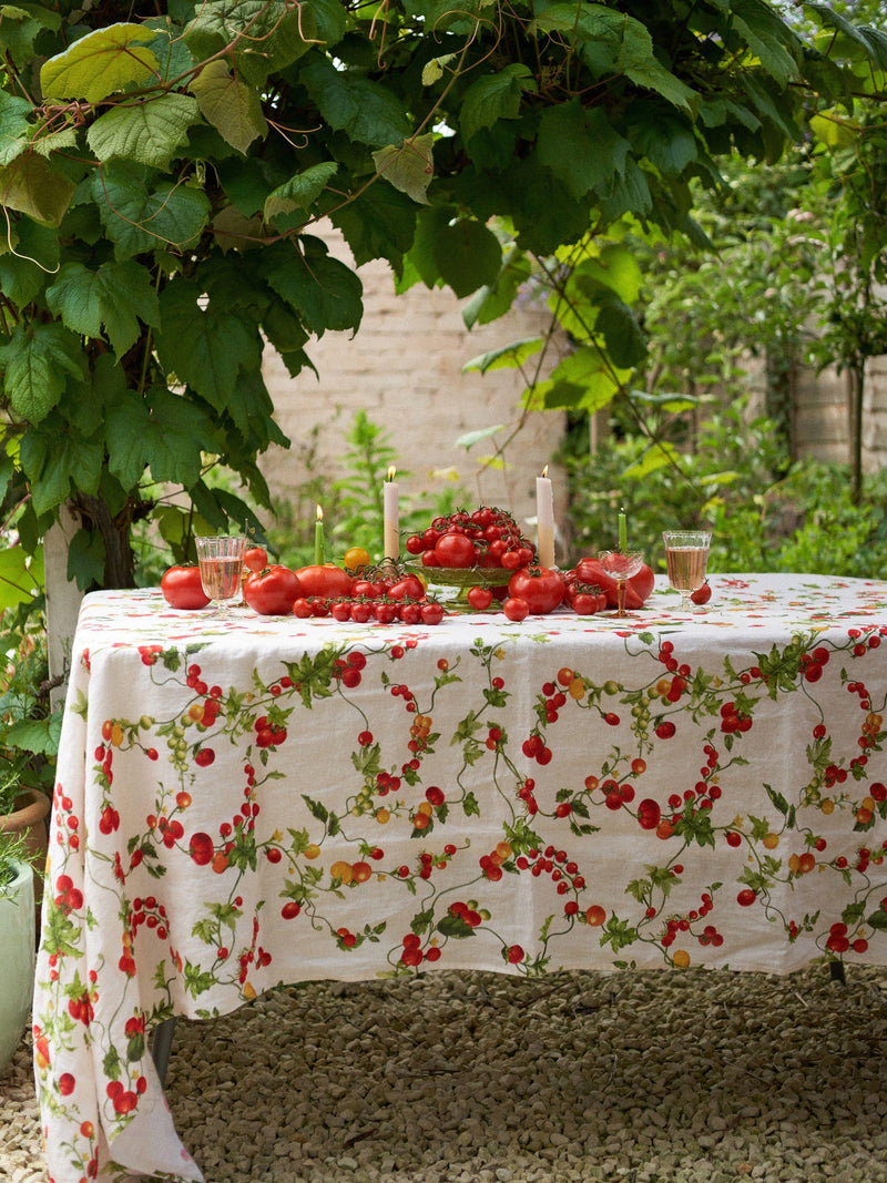By Hope Pomodoro linen tablecloth 250x143cm, imported from the UK
