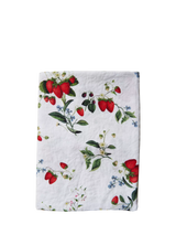 John Lewis By Hope Wild Strawberry Linen Tablecloth, 250 x 143cm, White/Multi- Buy online at McGrocer