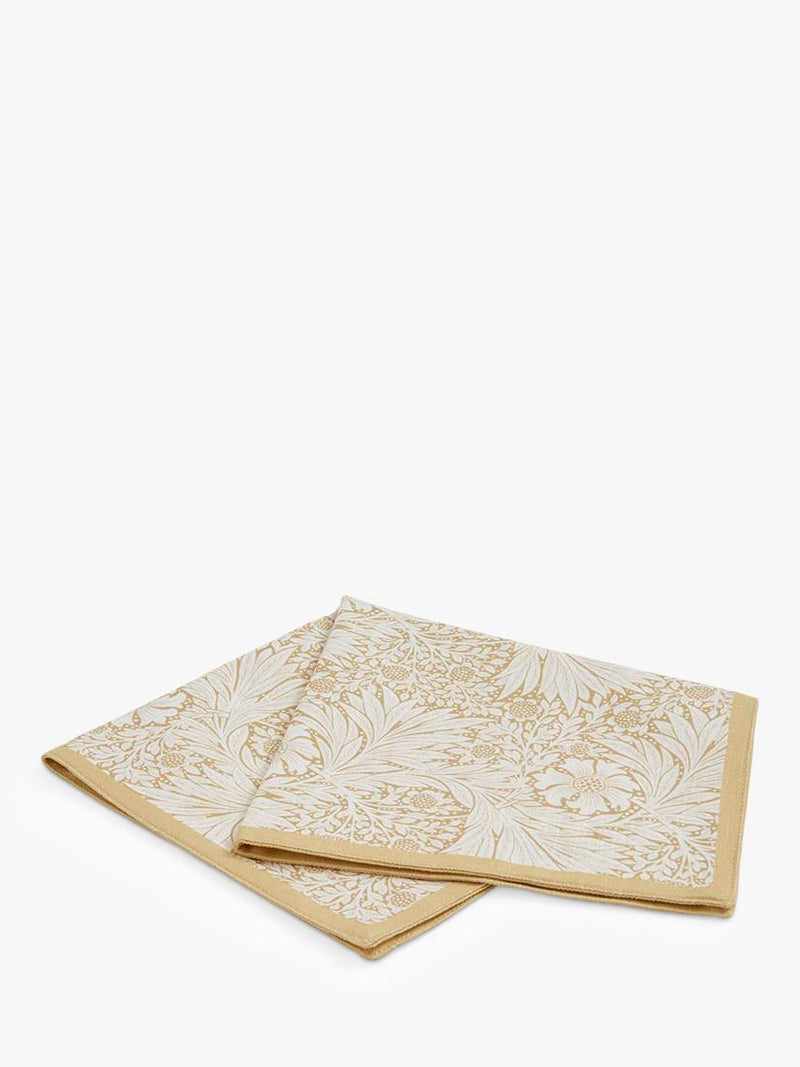 Morris & Co. napkins set two yellow green (British brand)