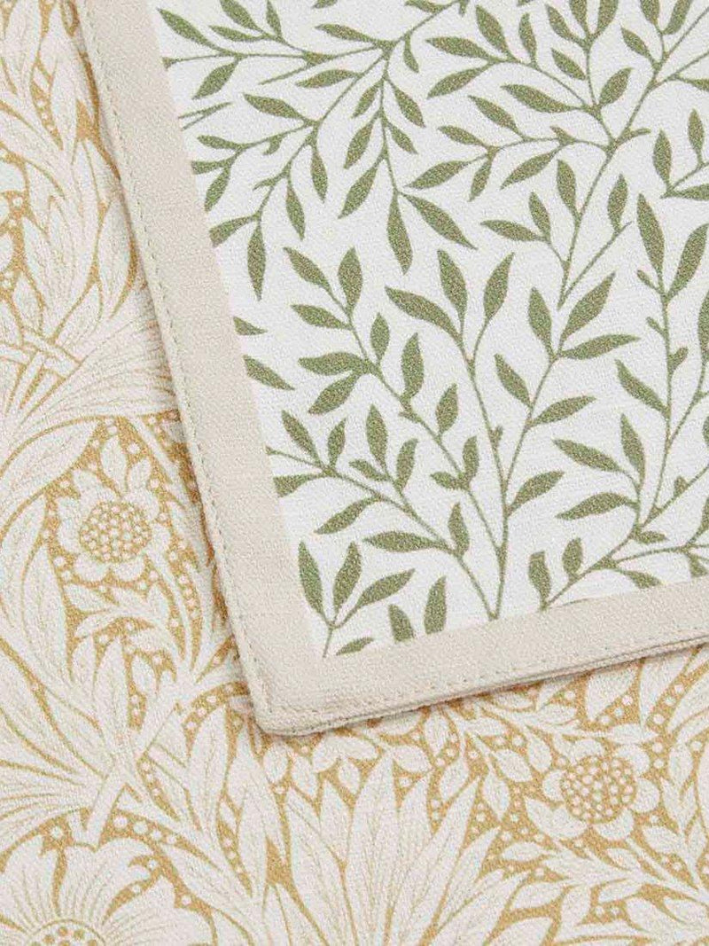 Morris & Co. napkins set two yellow green (British brand)