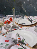 By Hope linen napkin nasturtium print 45x45cm, UK version