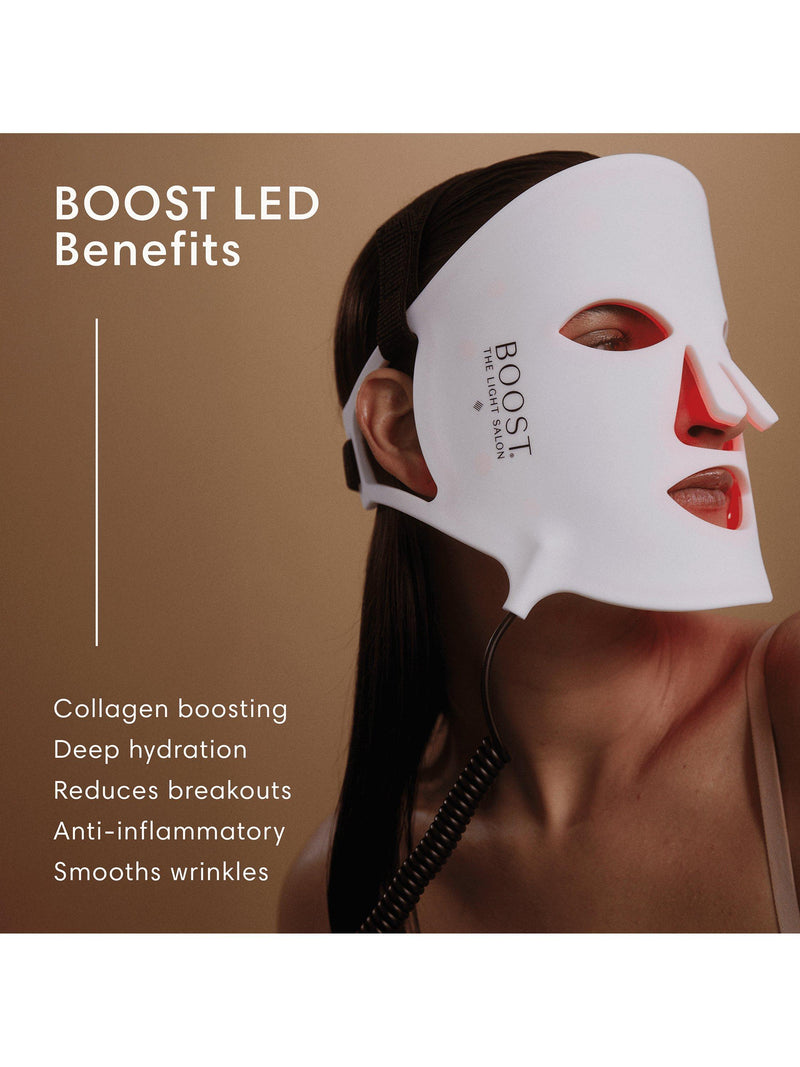 The Light Salon Boost LED Mask device, imported from the UK