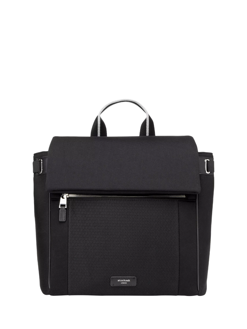Storksak St James scuba changing bag black/silver, UK version