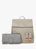 Storksak St James leather changing bag taupe, imported from the UK