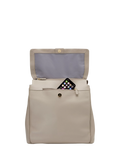 Storksak St James leather changing bag taupe, imported from the UK