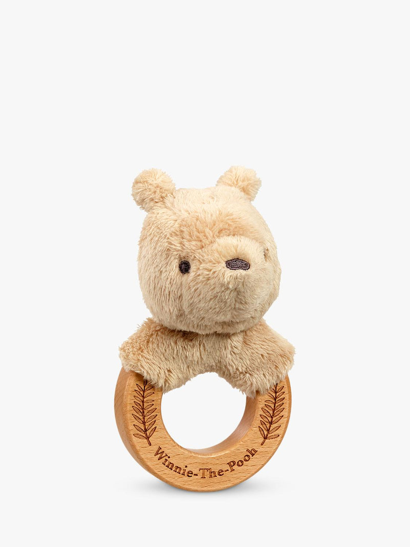 Winnie the Pooh wooden ring rattle - British product