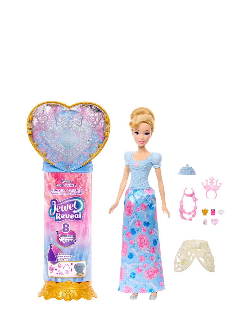 Disney Cinderella Jewel Reveal doll with nine accessories - British product