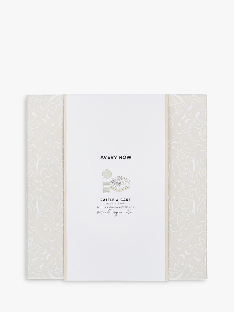 Avery Row Rattle & Muslin Gift Set Riverbank (British brand)
