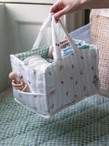 Avery Row Little Farm changing caddy organic cotton, imported from the UK