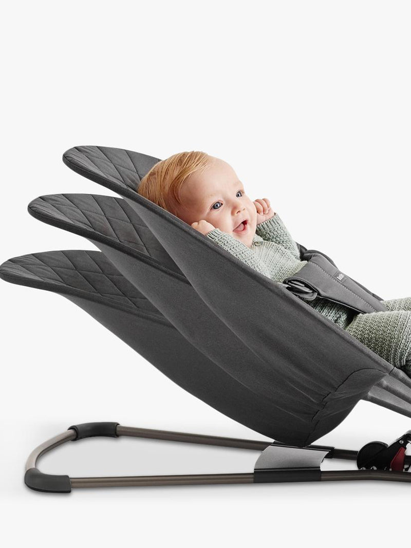 BabyBjörn Bliss woven quilt baby bouncer Anthracite, UK version