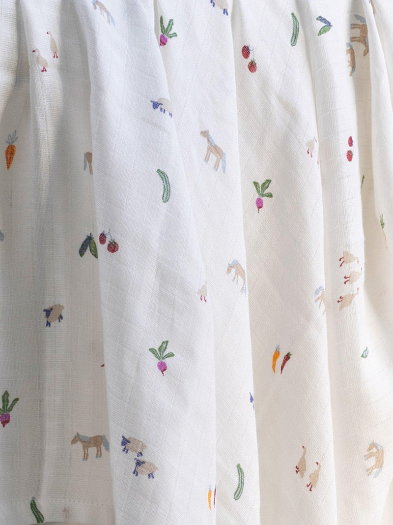 Avery Row muslin swaddle 2-pack Little Farm, imported from the UK