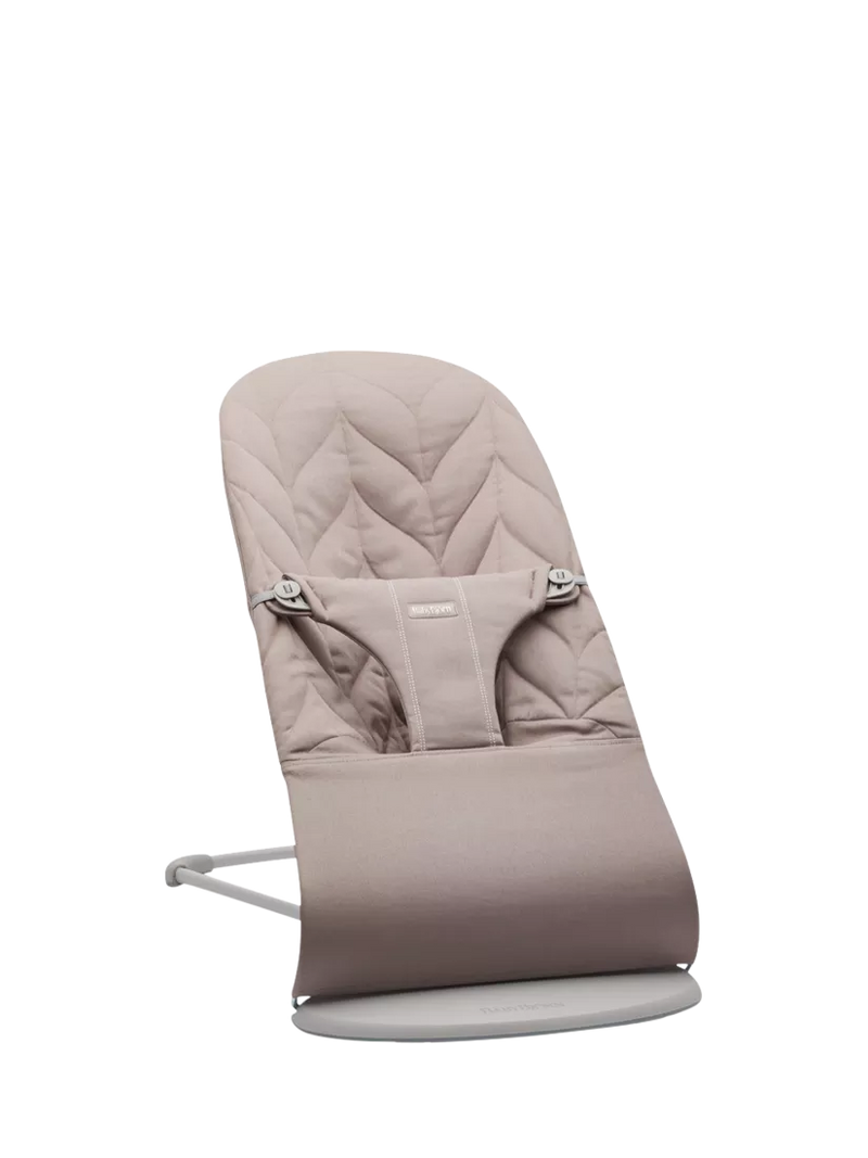 BabyBjörn Bliss baby bouncer sand grey petal quilt fabric, imported from the UK