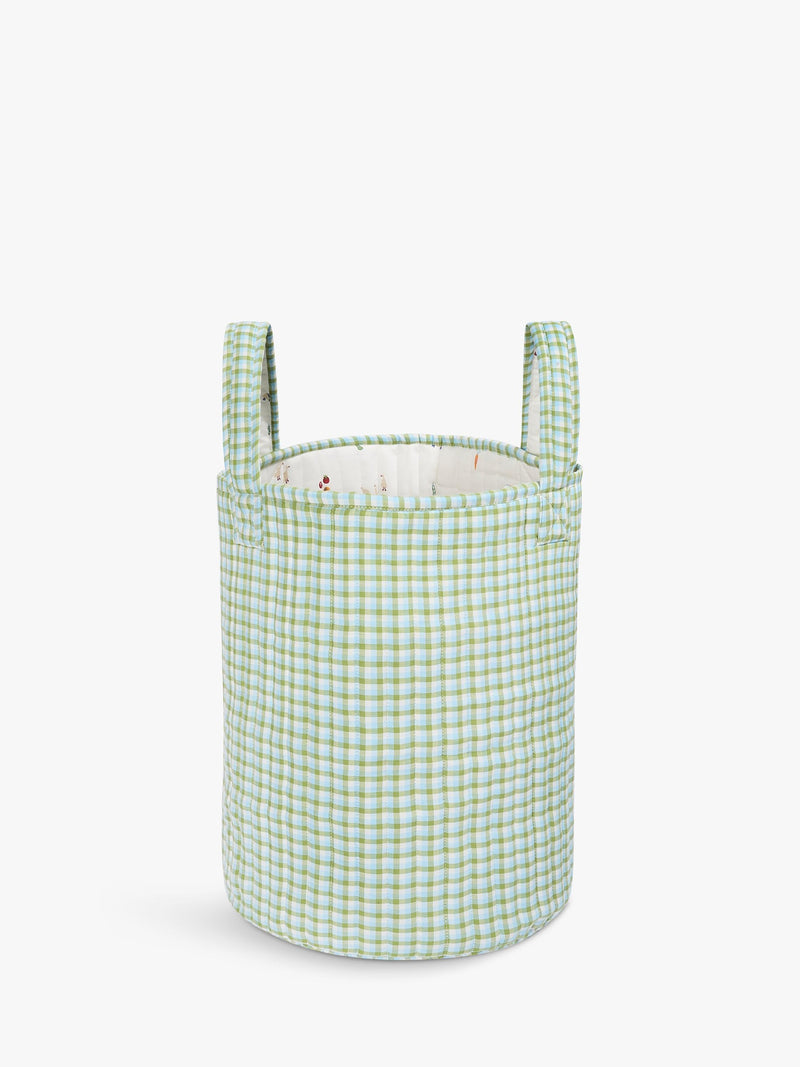 Avery Row Little Farm large quilted reversible storage basket (British brand)