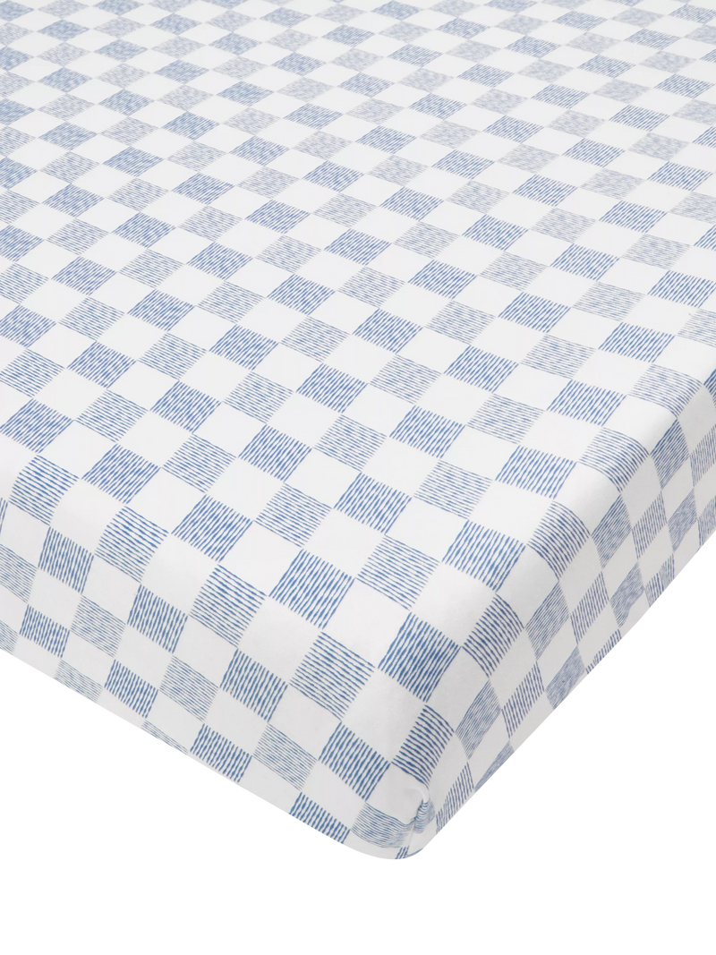 Avery Row cotbed fitted sheet Coastline design, UK version