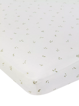 John Lewis Avery Row Cotbed Fitted Sheet, Nettle Scatter- Buy online at McGrocer