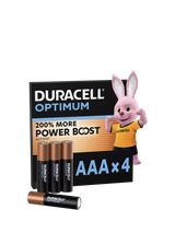 John Lewis Duracell Optimum AAA Batteries Pack of 4- Buy online at McGrocer