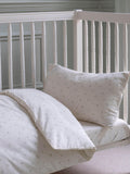 Avery Row cotbed duvet cover and pillowcase set organic cotton - British product