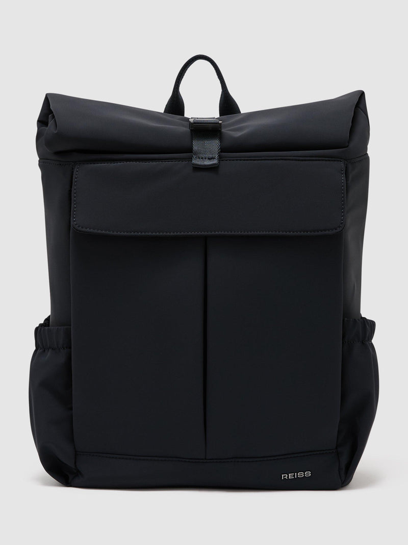 Reiss roll top backpack with buckle fastening, UK version