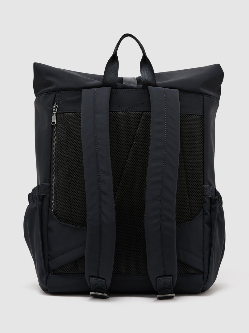 Reiss roll top backpack with buckle fastening, UK version