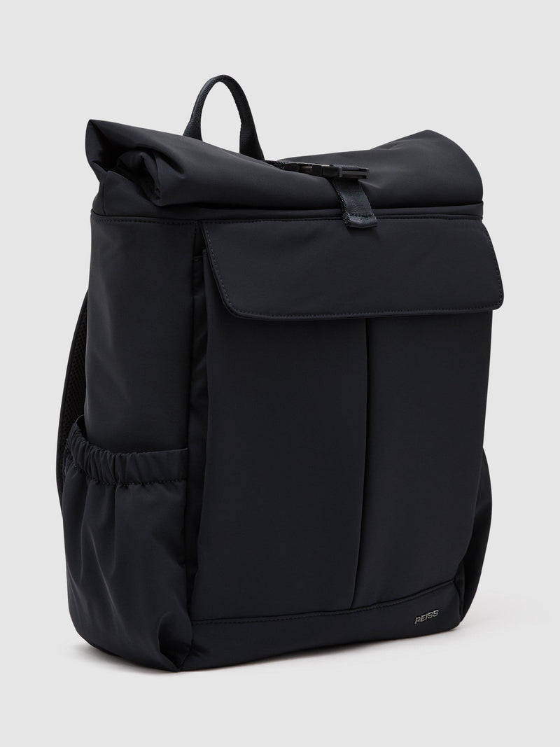 Reiss roll top backpack with buckle fastening, UK version