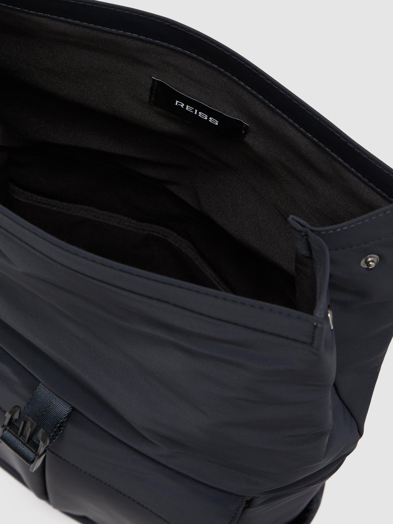 Reiss roll top backpack with buckle fastening, UK version