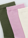 John Lewis ankle socks pack of 3 pink multi (British brand)