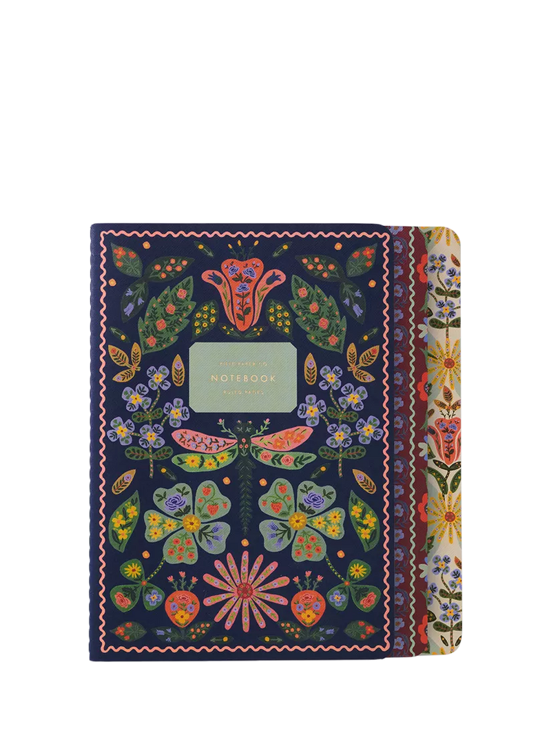 Rifle Paper Co. Posy floral notebooks set of 3, imported from the UK