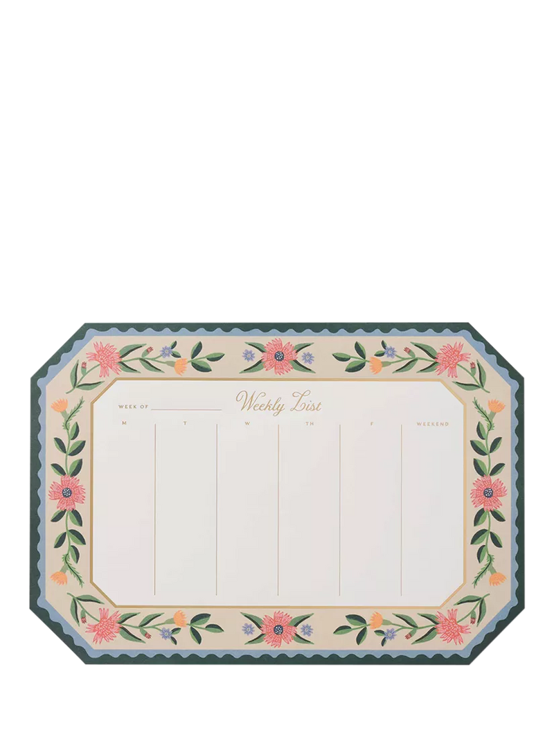 Rifle Paper Co. Aster weekly desk pad - British product