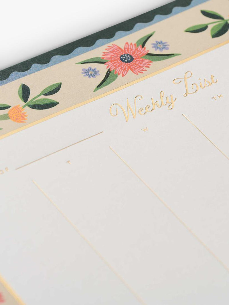 Rifle Paper Co. Aster weekly desk pad - British product