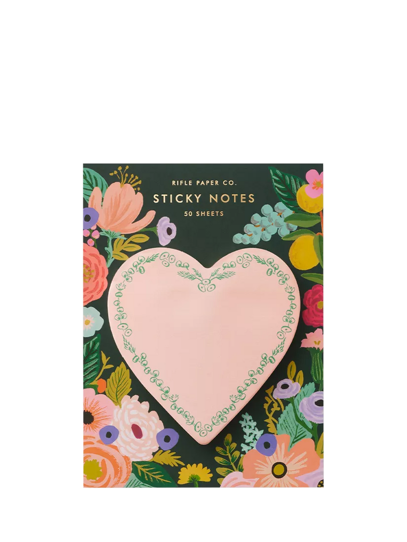 Rifle Paper Co heart sticky notes pink - British product