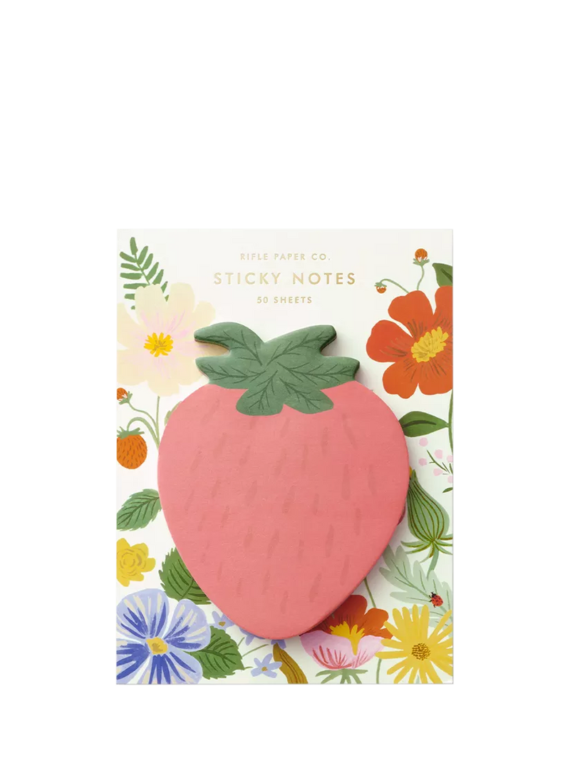 Rifle Paper Co strawberry sticky notes red (British brand)