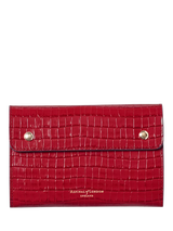 John Lewis Aspinal of London Leather Jewellery Roll, Red- Buy online at McGrocer